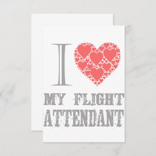 Ik hou van Flight Attendants Bedankkaart (Voorkant / Achterkant)