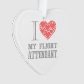 Ik hou van Flight Attendants Ornament (voorkant)