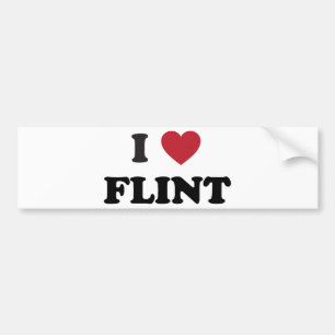 Ik hou van Flint Michigan Bumpersticker