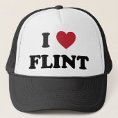 Ik hou van Flint Michigan Trucker Pet (Voorkant)
