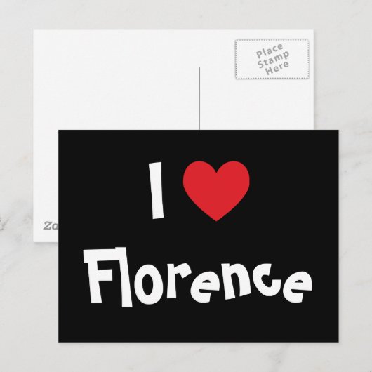 Ik hou van Florence Briefkaart (Voorkant / Achterkant)