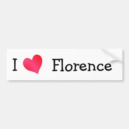 Ik hou van Florence Bumpersticker (Voorkant)