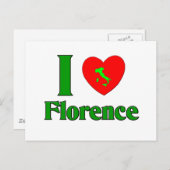 Ik hou van Florence Italië Briefkaart (Voorkant / Achterkant)