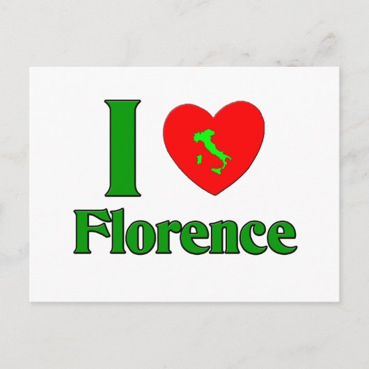 Ik hou van Florence Italië Briefkaart (Voorkant)
