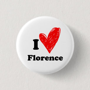 Ik hou van Florence Ronde Button 3,2 Cm
