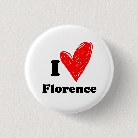 Ik hou van Florence Ronde Button 3,2 Cm (Voorkant)