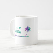 Ik hou van Florida Colorful Green Coffee Mok (Voorkant links)