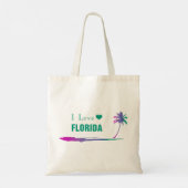 Ik hou van Florida Colorful Green Tote Bag (Achterkant)