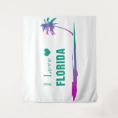 Ik hou van Florida Colorful Green Wandkleed (Voorkant)