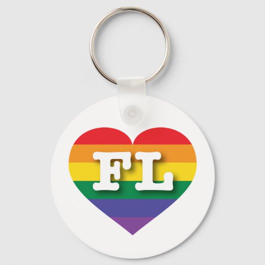 Ik hou van Florida Gay Pride Sleutelhanger (Voorkant)