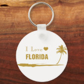 Ik hou van Florida Goud Sleutelhanger (Voorkant)