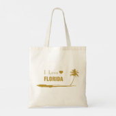Ik hou van Florida Goud Tote Bag (Achterkant)