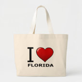 Ik hou van FLORIDA Grote Tote Bag (Voorkant)