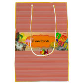 Ik hou van Florida, kleurrijke collage Medium Cadeauzakje (Achterkant)