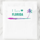 Ik hou van Florida kleurrijke groene rechthoekige  Sticker (Tas)