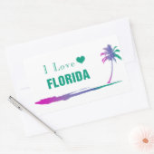 Ik hou van Florida kleurrijke groene rechthoekige  Sticker (Envelop)
