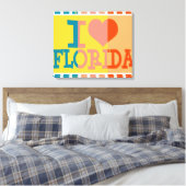 Ik hou van Florida - Pop kunst 2 Canvas Afdruk (Insitu (Slaapkamer))