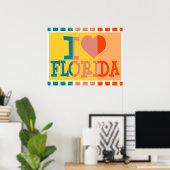 Ik hou van Florida - Pop kunst Poster (Thuiskantoor)