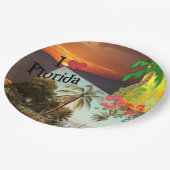 Ik hou van Florida, populair tropisch ontwerp, Papieren Bordje (Gekanteld)