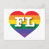 Ik hou van Florida Rainbow Heart Briefkaart (Voorkant)