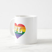 Ik hou van Florida Rainbow Heart Koffiemok (Voorkant links)