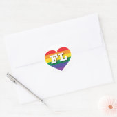 Ik hou van Florida Rainbow Heart Ronde Sticker (Envelop)