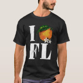 Ik hou van Florida Sinaasappel Fruits States Ameri T-shirt (Voorkant)