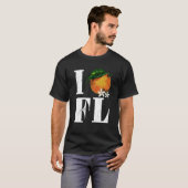 Ik hou van Florida Sinaasappel Fruits States Ameri T-shirt (Voorkant volledig)