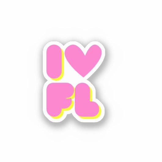 Ik hou van Florida Sticker (Voorkant)