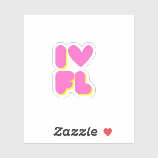 Ik hou van Florida Sticker (Vel)