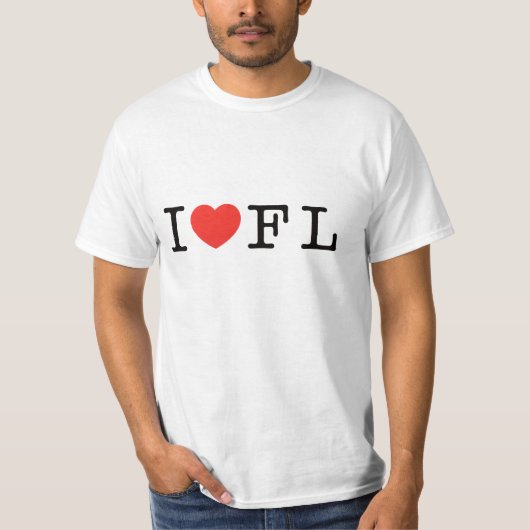 Ik hou van FLORIDA T-shirt (Voorkant)