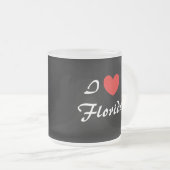 Ik hou van Florida typografie Frosted Coffee Mok (Voorkant rechts)
