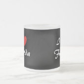 Ik hou van Florida typografie Frosted Coffee Mok (Center)