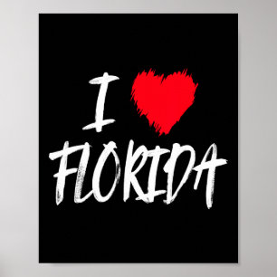 Ik hou van Florida Usa Amerika Strand Vakantie Rei Poster