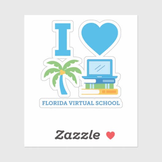 Ik hou van Florida Virtual School  Sticker (Vel)