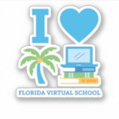 Ik hou van Florida Virtual School  Sticker (Voorkant)