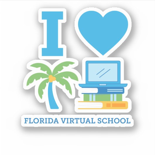 Ik hou van Florida Virtual School  Sticker (Voorkant)