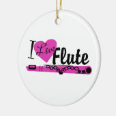Ik hou van fluit marcheren band foto keramisch ornament (Links)