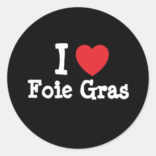 Ik hou van Foie Gras hart T-shirt Ronde Sticker