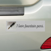 Ik hou van fonteinen bumpersticker (Op auto)