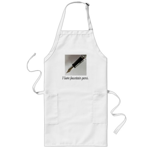 Ik hou van fonteinen lang schort (Voorkant)