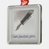 Ik hou van fonteinen metalen ornament (Links)