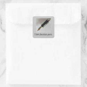 Ik hou van fonteinen vierkante sticker