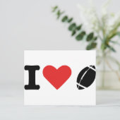 Ik hou van football briefkaart (Staand voorkant)