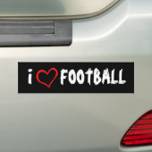 Ik hou van Football Bumpersticker (Op auto)