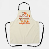 Ik hou van Football en pompoenkruid. Schort (Voorkant)