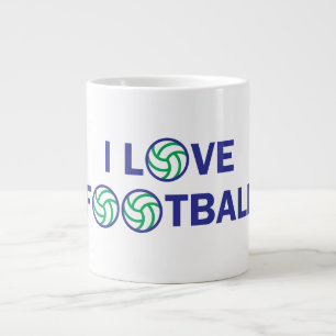 Ik hou van football grote koffiekop