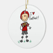 Ik hou van Football Keramisch Ornament (Links)