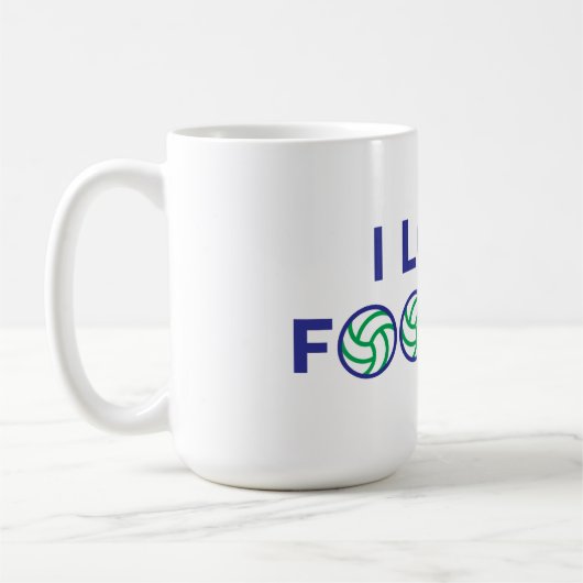 Ik hou van football koffiemok (Links)