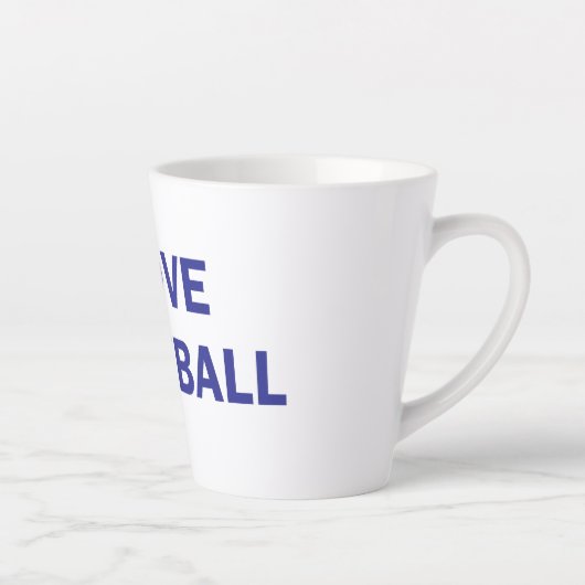Ik hou van football latte mok (Rechts)